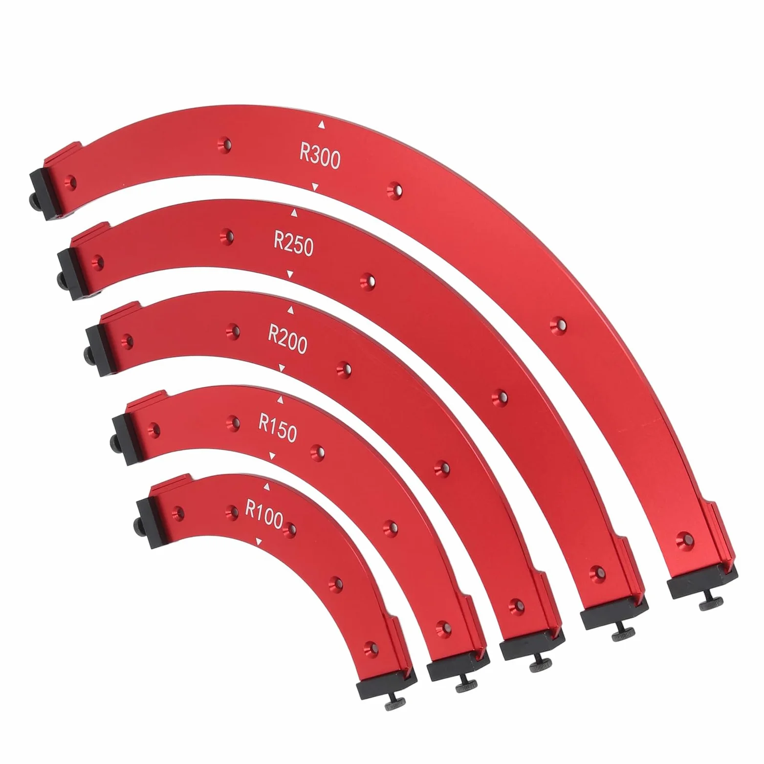 Radius-Vorrichtungs-Frässchablonen, Eckfräsen-Schablonen aus Aluminiumlegierung, Trimmen von Runden Ecken-Schablonen, Schnellvorrichtung mit Fräser-Radius-Schablonen-Kits, für