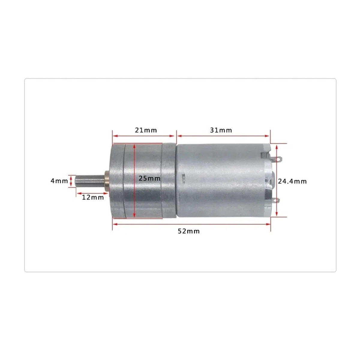 DC 12V Getriebemotor JGA25-370 Mini-Untersetzungsgetriebemotor for Spielzeug, langsamer Elektromotor, Mikrogetriebe-Untersetzungsgetriebe(60rpm)