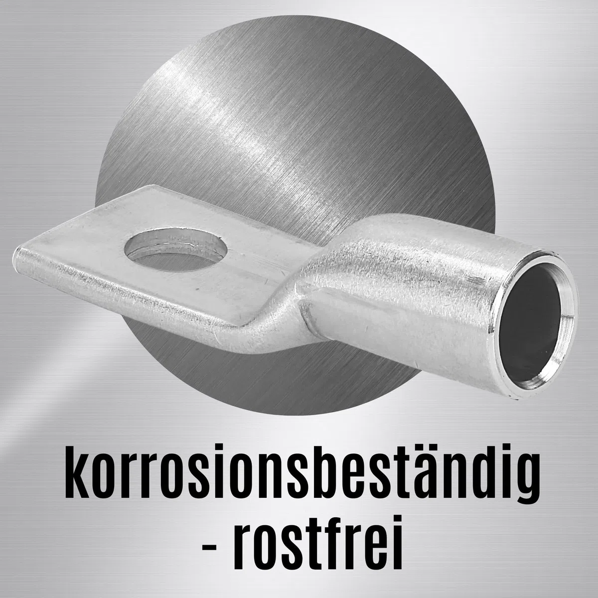 Kalitec 10x Edelstahl-Rohrkabelschuh V4A 35mm² - M8 Kabelverbinder
