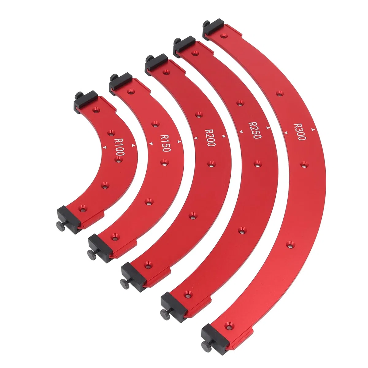 Radius-Vorrichtungs-Frässchablonen, Eckfräsen-Schablonen aus Aluminiumlegierung, Trimmen von Runden Ecken-Schablonen, Schnellvorrichtung mit Fräser-Radius-Schablonen-Kits, für