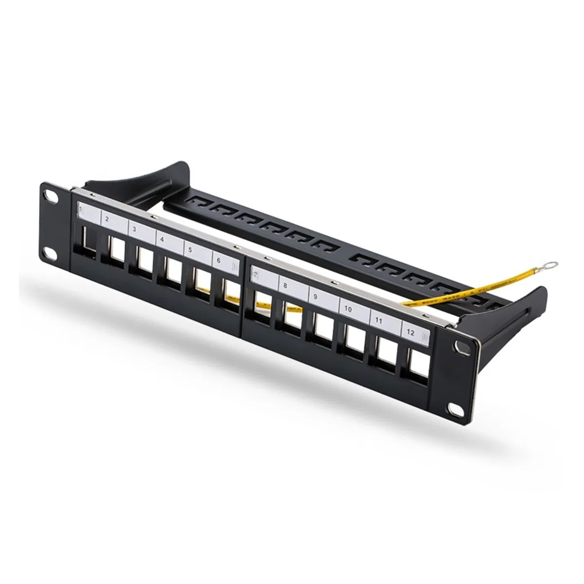 12-Port Blank Patch Panel - for Cat.5e/Cat.6 Ladder Module - 10-Zoll-Rackmontage