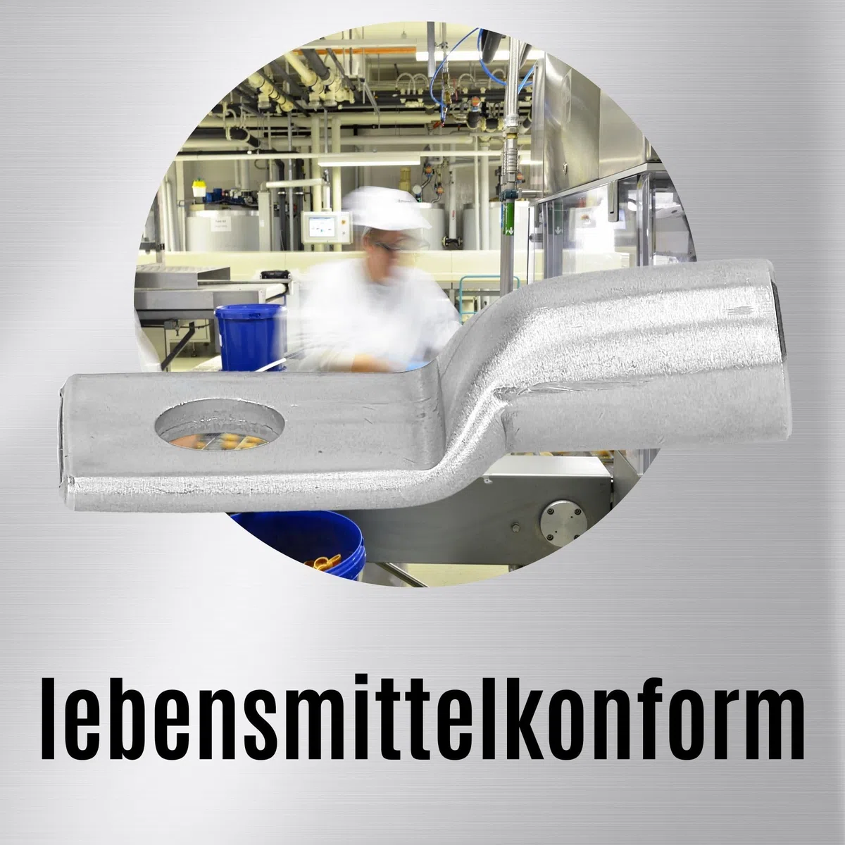 Kalitec 10x Edelstahl-Rohrkabelschuh V4A 35mm² - M8 Kabelverbinder