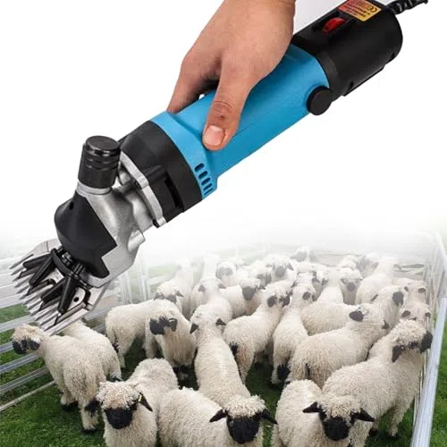 Hochleistungs-Schafe-Schere 690W kabelgebundener Clipper 2400RPM Einstellbare Geschwindigkeit Niedrige Vibration für Ziegen Alpakas Lamas Dauerhafte Legierung Klinge Professionelles Pflegewerkzeug Bla
