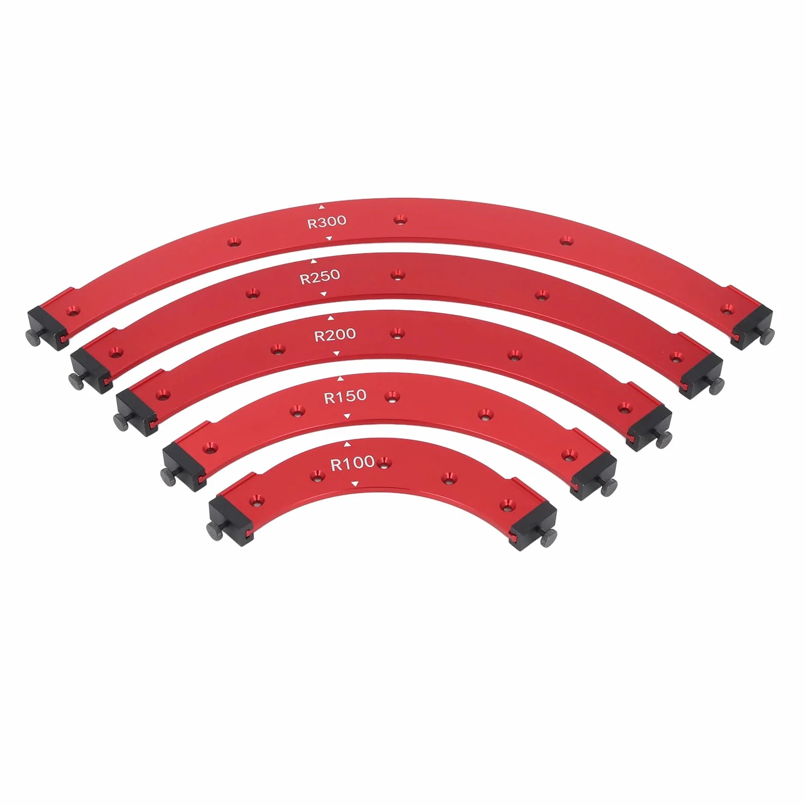 Radius-Vorrichtungs-Frässchablonen, Eckfräsen-Schablonen aus Aluminiumlegierung, Trimmen von Runden Ecken-Schablonen, Schnellvorrichtung mit Fräser-Radius-Schablonen-Kits, für