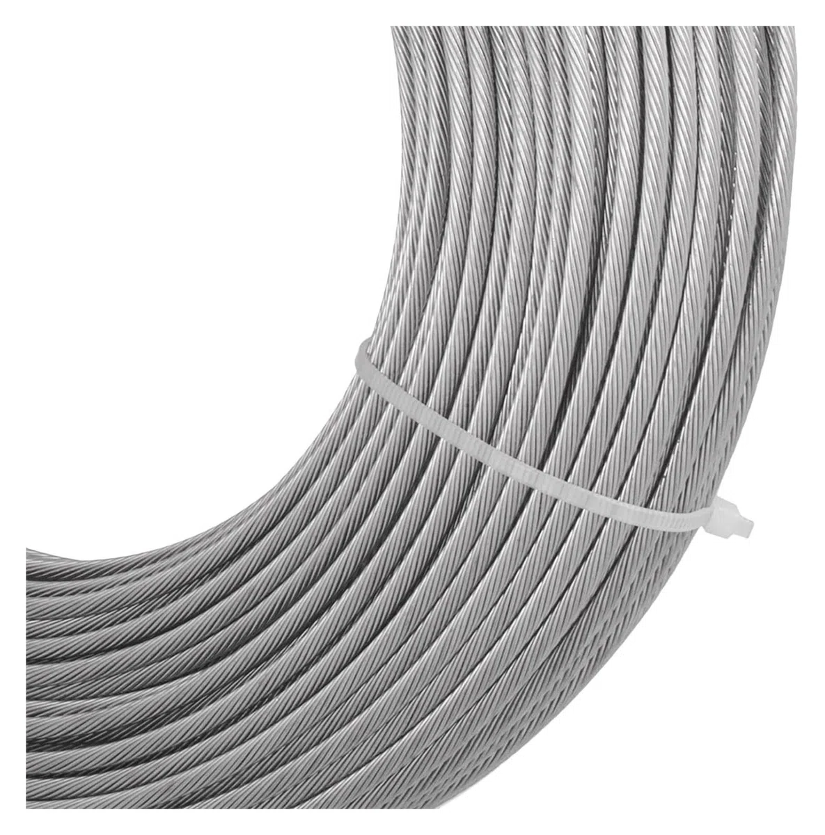 Edelstahl-Drahtseil 4 mm 7x7 Konstruktion Silber Verschiedene Größen for Terrassen- und Treppengeländer(20M/65.6Ft)