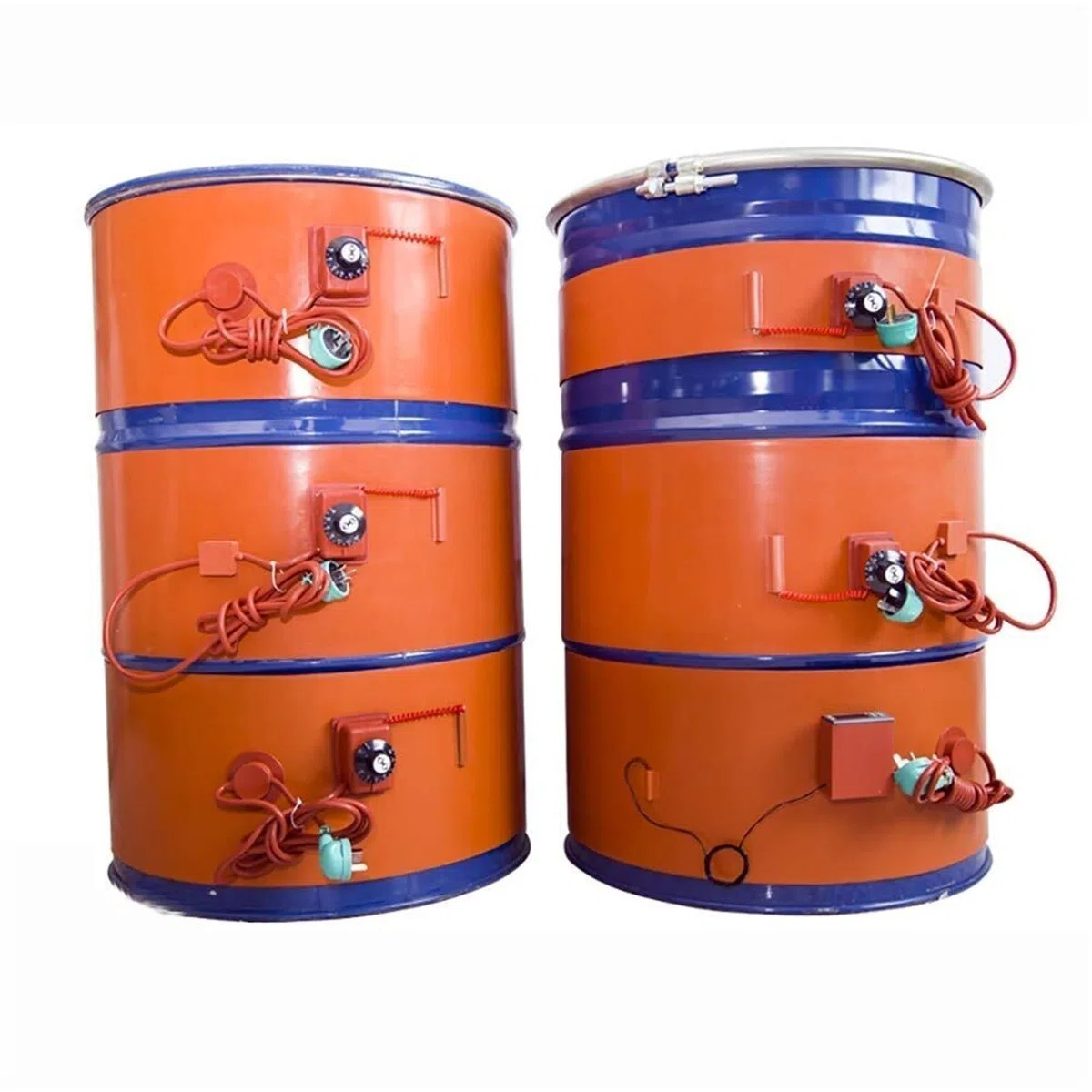 Fassheizband, Anpassbare 55 Gallon Silikon Heizhulle mit Thermostat, Gastank Beheizung zur Viskositatskontrolle und Frostschutz Gerat(Rotary button,D)