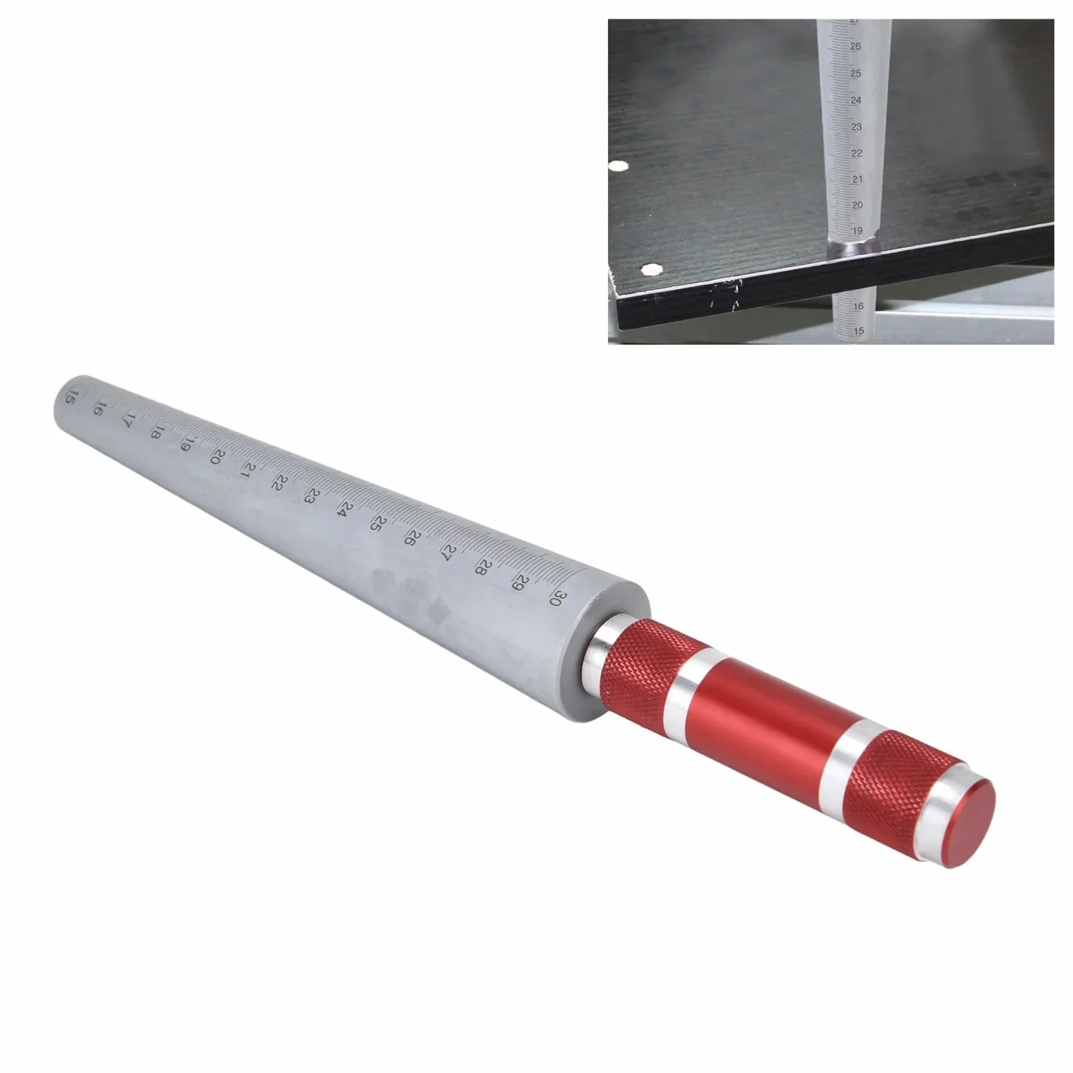 Fühlerlehre, Blendenlehre, Blendenlehre, konisches Fühlerlineal, Edelstahl, Innendurchmesser-Messwerkzeug, 15-30 mm Blendenfühlerlehre