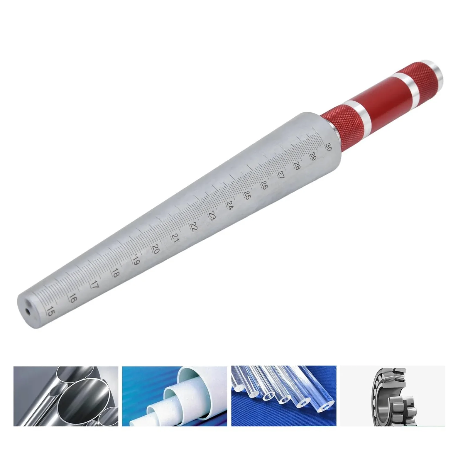Fühlerlehre, Blendenlehre, Blendenlehre, konisches Fühlerlineal, Edelstahl, Innendurchmesser-Messwerkzeug, 15-30 mm Blendenfühlerlehre
