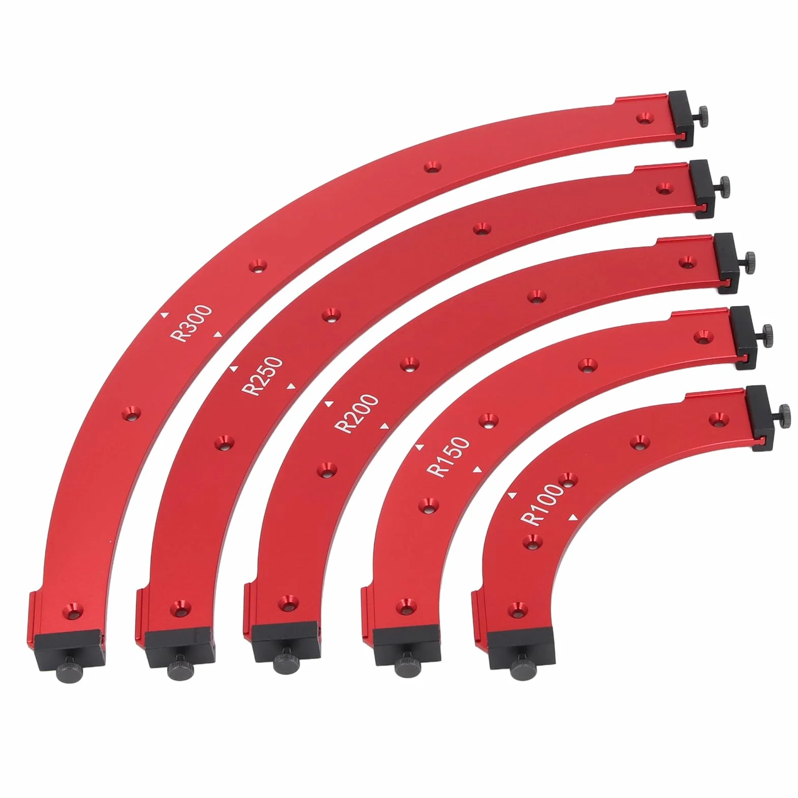 Radius-Vorrichtungs-Frässchablonen, Eckfräsen-Schablonen aus Aluminiumlegierung, Trimmen von Runden Ecken-Schablonen, Schnellvorrichtung mit Fräser-Radius-Schablonen-Kits, für