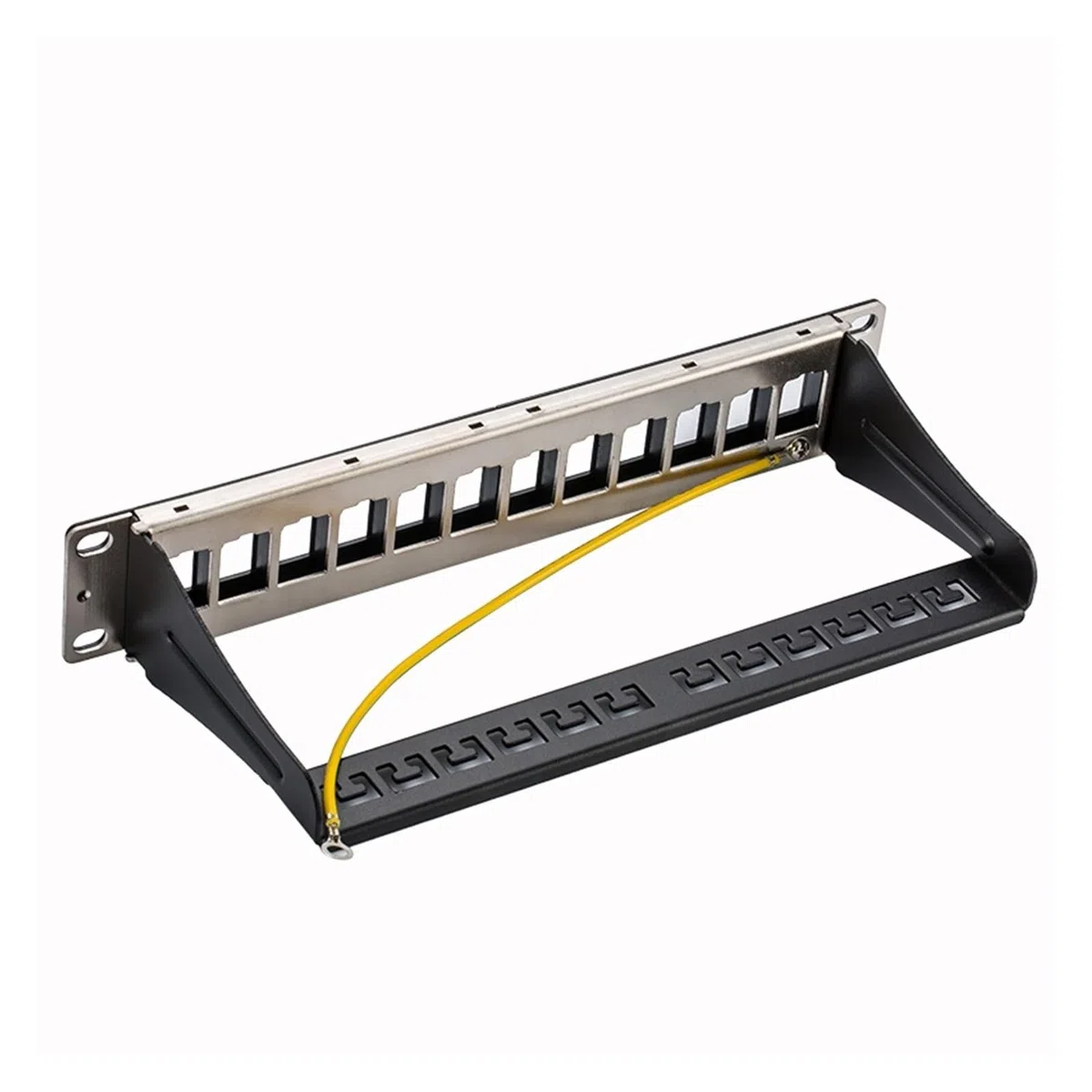 12-Port Blank Patch Panel - for Cat.5e/Cat.6 Ladder Module - 10-Zoll-Rackmontage