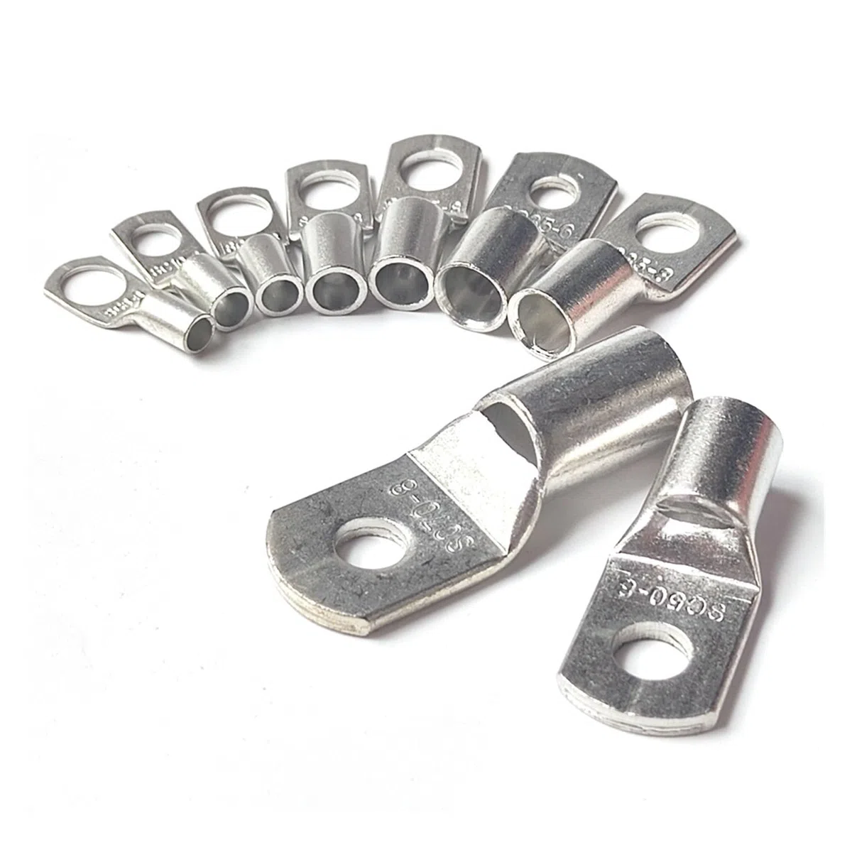 Bolzenloch-Ringkabelschuhe, 2–50 Stück verzinnte Kupfer-SC-Crimp-Ringkabelschuhe for 6–70 mm² Draht M6 M8 M10 M12(SC70-12,20PCS)