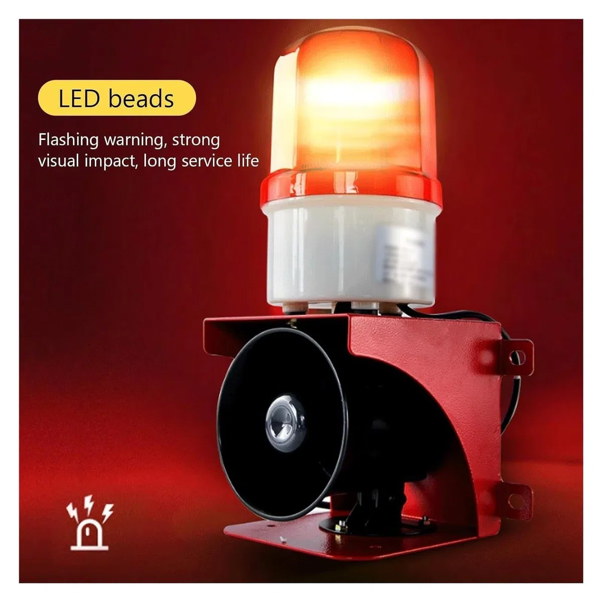 LED-Sirenenalarm aus PC und Stahl