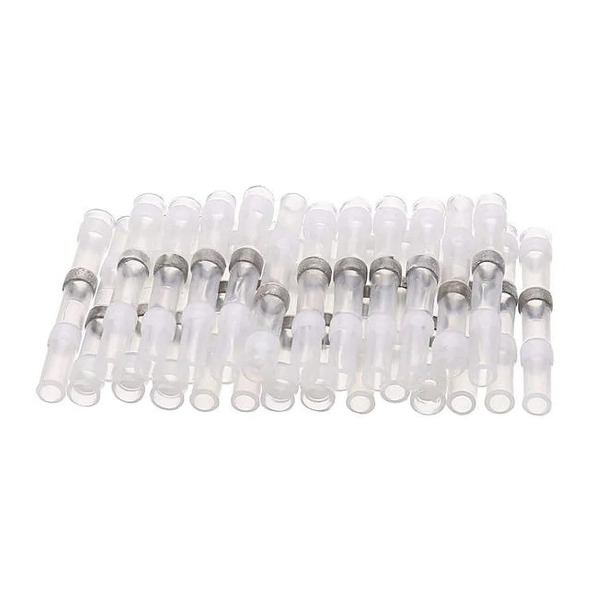 Schrumpfschlauch 1000/50. 0pcs. wasserdichte Wärmeschrumpfschmiedekabel Verbinder Kupfer Lötdichtungsdrahtanschlüsse Thermische Schrumpfungshülsenspleiß Schrumpfschlauch Set(White,1000PCS)