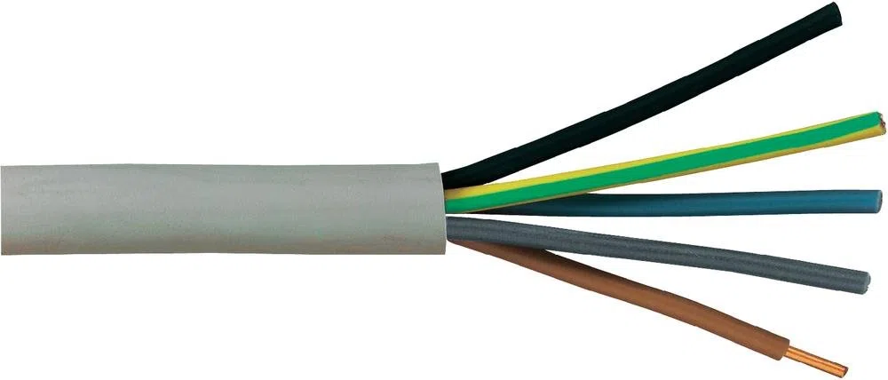 Mantelleitung Elektrokabel NYM-J (5 x 2,5mm², Länge in Meter, 45)