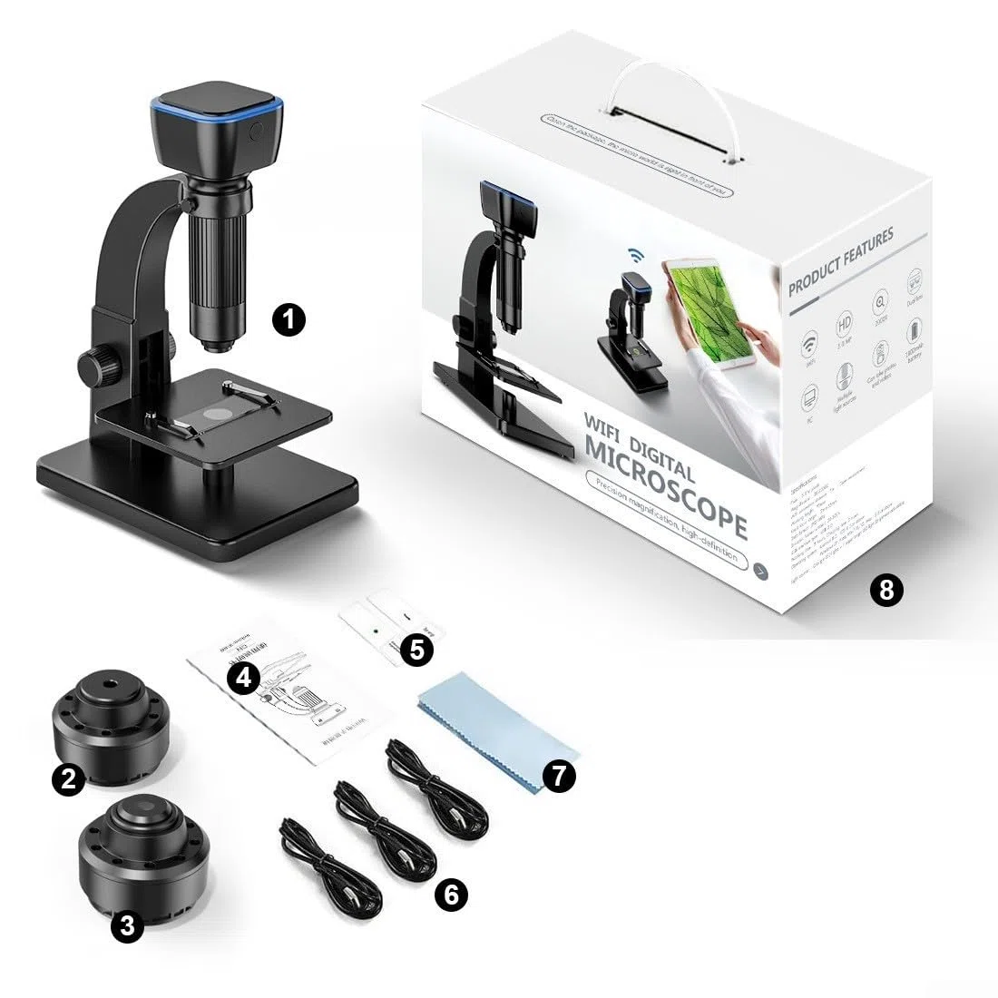USB Mikroskop 2000X 5MP Sensor PC Ansicht
